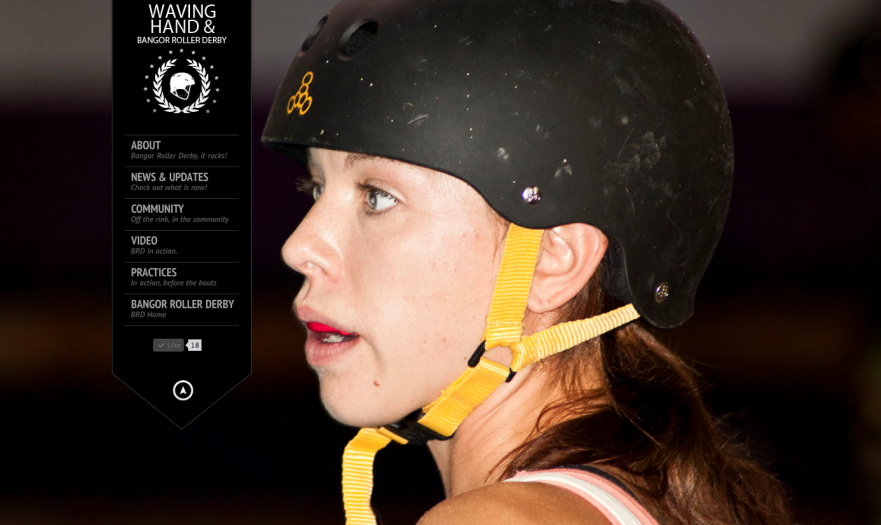 Bangor Roller Derby & Waving Hand